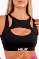 Black Special Design Seamless Bra - Front Shot