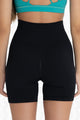 Black Seamless Scrunchy Fitness Shorts - Back